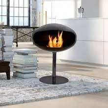 Cocoon Pedestal - Black Shell with Black Stand